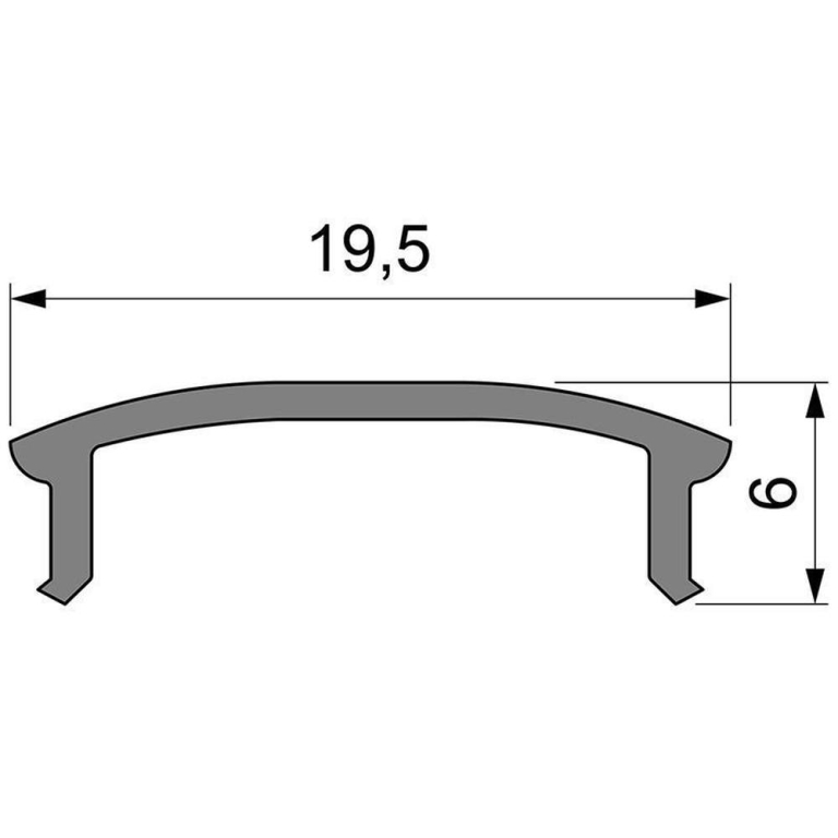 Deko-Light Deko-Light, Profil Abdeckung, Abdeckung F-01-15, Kunststoff, Satiniert 40% Transmission, Tiefe: 1000