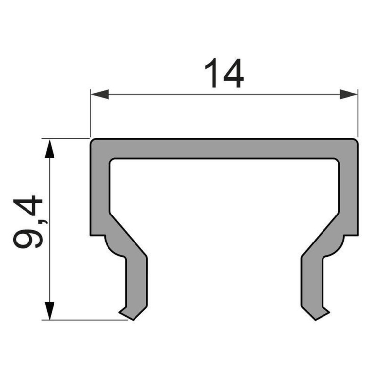 Deko-Light Deko-Light, Profil Abdeckung, Abdeckung H-01-08, Kunststoff, Satiniert 40% Transmission, Tiefe: 2000