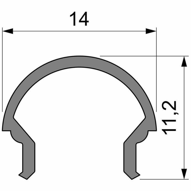 Deko-Light Deko-Light, Profil Abdeckung, Abdeckung R-01-08, Kunststoff, Satiniert 40% Transmission, Tiefe: 1000