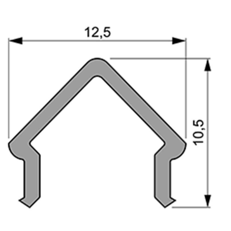 Deko-Light Deko-Light, Profil Abdeckung, Abdeckung E-01-08, Kunststoff, Satiniert 40% Transmission, Tiefe: 2000