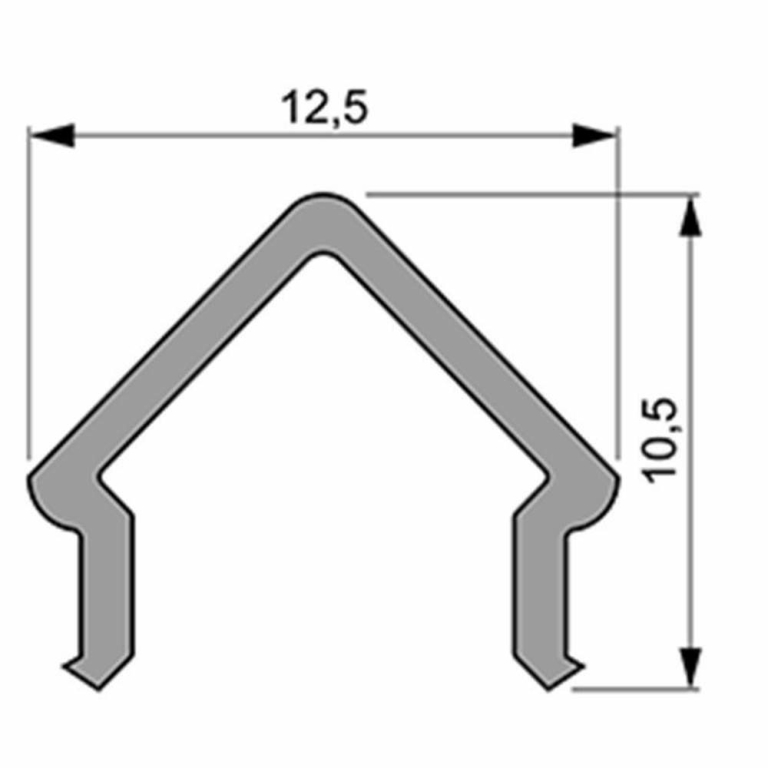 Deko-Light Deko-Light, Profil Abdeckung, Abdeckung E-01-08, Kunststoff, Satiniert 40% Transmission, Tiefe: 3000