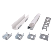 Profil Halteklammer, 2er Set Halteklammern für AU-10, Metall, Tiefe: 20 mm, Breite: 16.7 mm, Höhe: 7