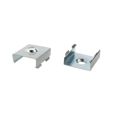 Deko-Light Profil Halteklammer, 2er Set Halteklammern für AU-12, Metall, Tiefe: 20 mm, Breite: 18.7 mm, Höhe: 7