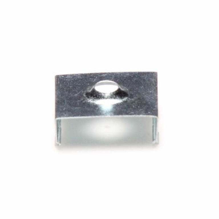 Deko-Light Profil Halteklammer, 2er Set Halteklammern für AU-15, Metall, Tiefe: 20 mm, Breite: 21.7 mm, Höhe: 7