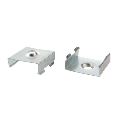 Deko-Light Profil Halteklammer, 2er Set Halteklammern für AU-15, Metall, Tiefe: 20 mm, Breite: 21.7 mm, Höhe: 7