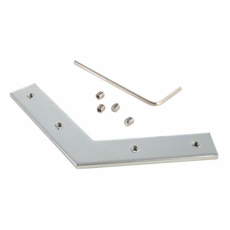 Deko-Light Profil Zubehör, Nutenstein / Eckverbinder 120°, Metall, Silber, Naturbelassen, Breite: 12 mm, Höhe: