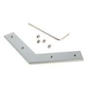 Profil Zubehör, Nutenstein / Eckverbinder 120°, Metall, Silber, Naturbelassen, Breite: 12 mm, Höhe: