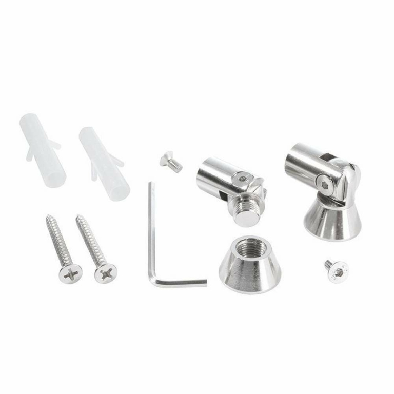 Deko-Light Profil Zubehör, Universal Halteclip Aufnahme (schwenkbar) Set 2 Stk, Metall, Silber