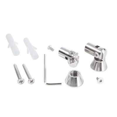 Deko-Light Profil Zubehör, Universal Halteclip Aufnahme (schwenkbar) Set 2 Stk, Metall, Silber