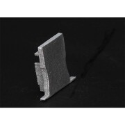 Profil Endkappe, Endkappe P-ET-04-12 Set 2 Stk, Aluminium, Silber, Tiefe: 27 mm, Breite: 18 mm, Höhe