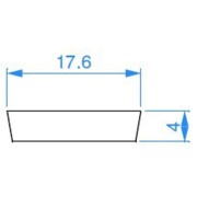 Deko-Light, Profil Abdeckung, Abdeckung I-01-12, Kunststoff, Satiniert 40% Transmission, Tiefe: 3000