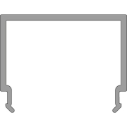 Deko-Light, Profil Abdeckung, PLANO ES u. BSH - Diffusor opal, Länge 2000mm, Kunststoff, Opal, Tiefe