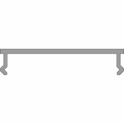Deko-Light, Profil Abdeckung, PLANO MS - Diffusor flach opal, Länge 2000mm, Kunststoff, Opal, Tiefe: