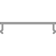 Deko-Light, Profil Abdeckung, PLANO MS - Diffusor flach opal, Länge 2500mm, Kunststoff, Opal, Tiefe: