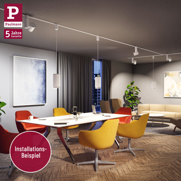 Paulmann URail Basis-Set Weiß + 3x Schiene 1m + Kabel-Einspeisung