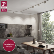 URail Pendelleuchten-Set Catalejo Weiß Bundle-Set mit 1x 2m Schiene + 3x GU10 Leuchtmittel