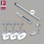 Paulmann URail Schienensystem Bundle-Set Circle Chrom matt + 3 URail Spots