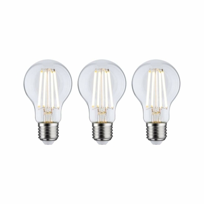 Paulmann Eco-Line Filament 230V LED Birne E27 3er-Pack  3x840lm 3x4W 3000K  Klar