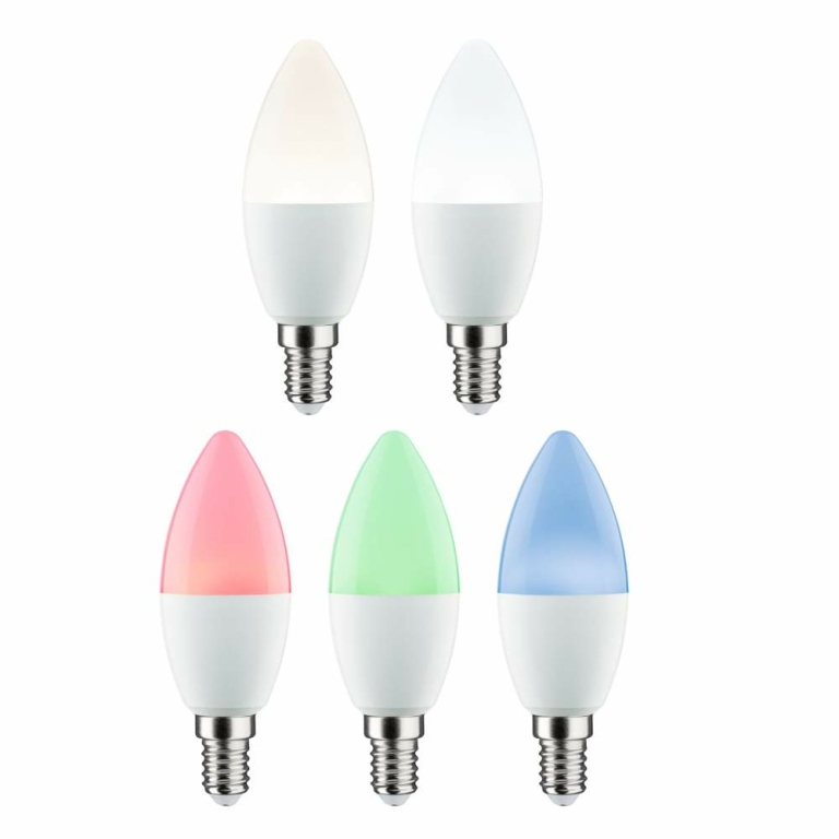Paulmann Standard 230V Smart Home Zigbee 3.0 LED Kerze E14 470lm 5W RGBW+ dimmbar Matt