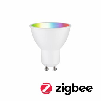 Paulmann Standard 230V Smart Home Zigbee 3.0 LED Reflektor GU10 350lm 4,8W RGBW+ dimmbar Weiß matt