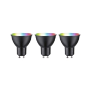 Standard 230V Smart Home Zigbee 3.0 LED Reflektor GU10 3x350lm 3x4,8W RGBW+ dimmbar Schwarz matt