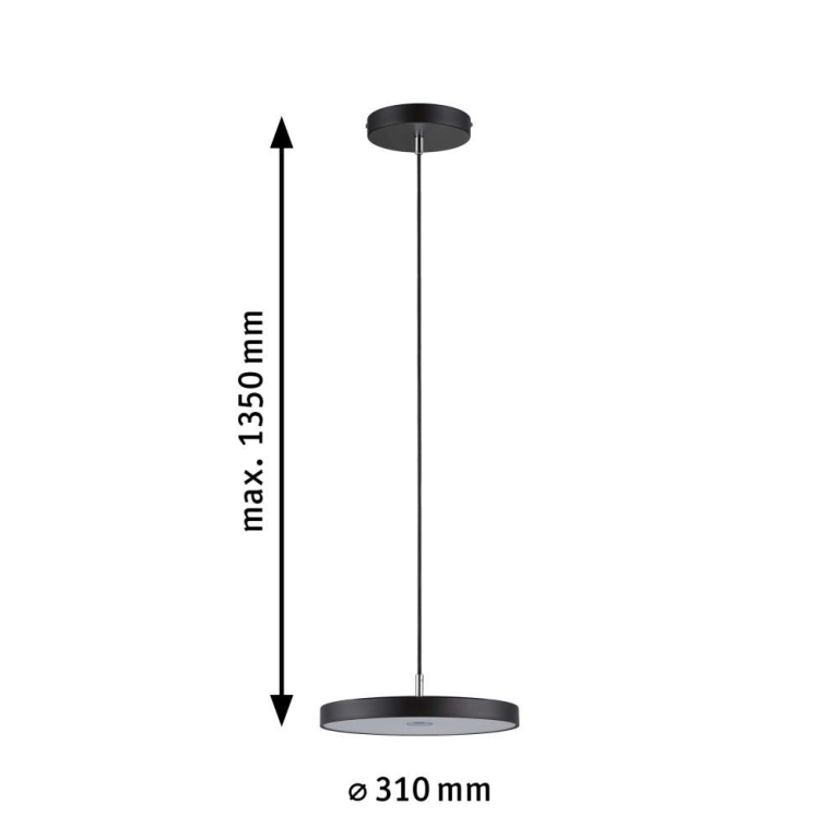 Paulmann LED Pendelleuchte Hildor 17W Schwarz matt Smart Home ZigBee 3.0
