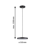 LED Pendelleuchte Hildor 17W Schwarz matt Smart Home ZigBee 3.0