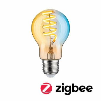 Paulmann Filament 230V Smart Home Zigbee 3.0 LED Birne E27  600lm 7,5W Tunable White dimmbar Gold