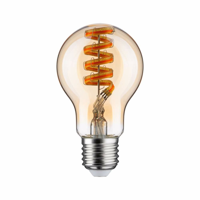 Paulmann Filament 230V Smart Home Zigbee 3.0 LED Birne E27  470lm 6,3W RGBW+ dimmbar Gold