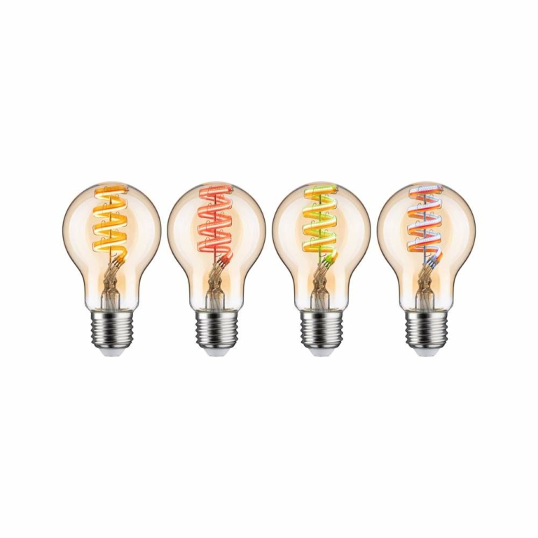 Paulmann Filament 230V Smart Home Zigbee 3.0 LED Birne E27  470lm 6,3W RGBW+ dimmbar Gold