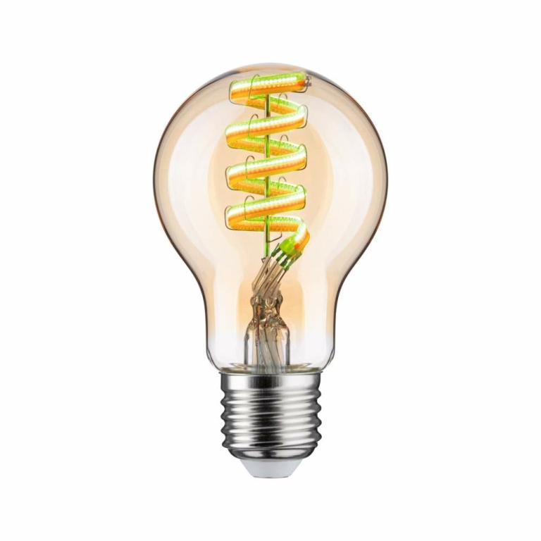 Paulmann Filament 230V Smart Home Zigbee 3.0 LED Birne E27  470lm 6,3W RGBW+ dimmbar Gold