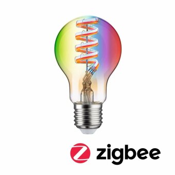 Paulmann Filament 230V Smart Home Zigbee 3.0 LED Birne E27  470lm 6,3W RGBW+ dimmbar Gold