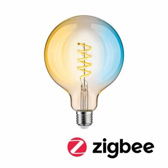 Paulmann Filament 230V Smart Home Zigbee 3.0 LED Globe G125 E27  600lm 7,5W Tunable White dimmbar Gold