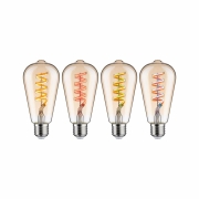 Filament 230V Smart Home Zigbee 3.0 LED Kolben ST64 E27  3x470lm 3x6,3W RGBW+ dimmbar Gold