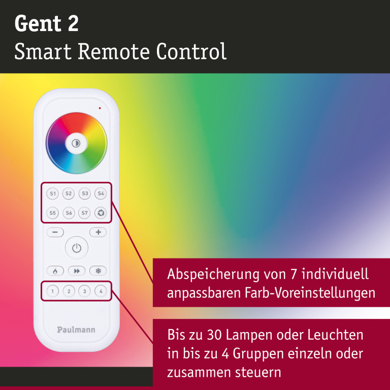 Paulmann Fernbedienung Gent 2 Zigbee 3.0 Weiß
