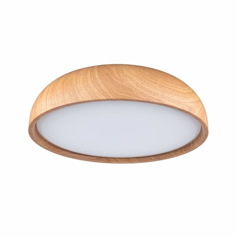 Paulmann Selection Bathroom LED Deckenleuchte Oka IP44  White Switch 950lm 230V 24W  Holzoptik