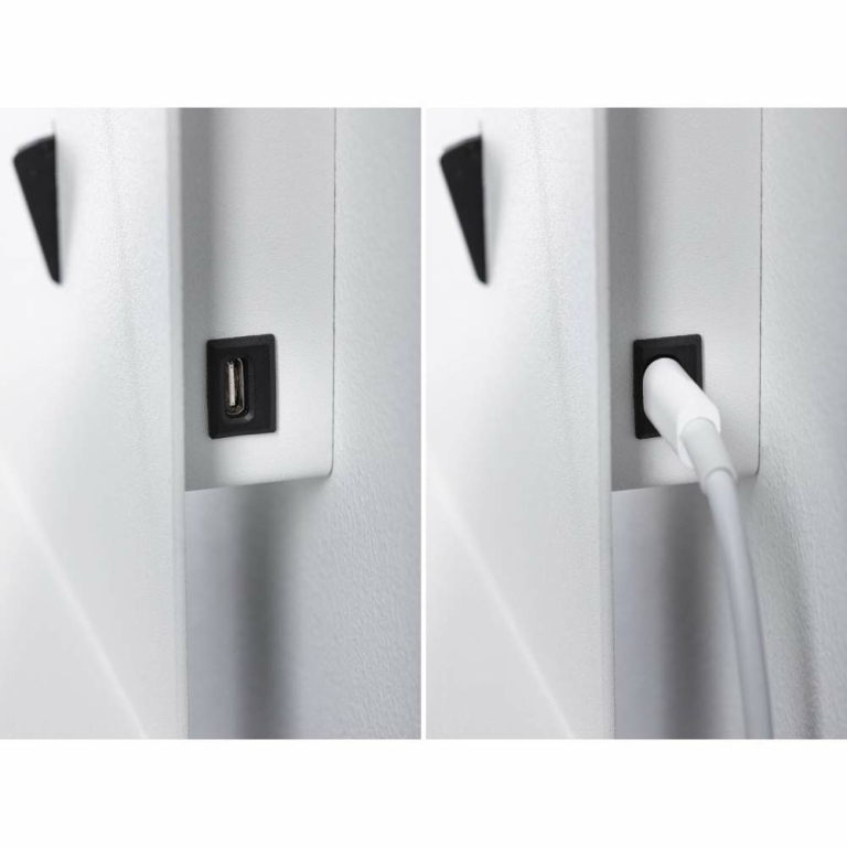 Paulmann Wandleuchte Bett-Leseleuchte Malena Weiß matt mit USB-C Ladefunktion und Stecker GU10 max. 5W 230V