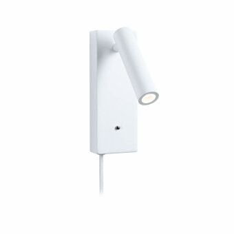 Paulmann LED Wand-Leselampe Hulda Weiß matt dimmbar mit USB-C Ladebuchse und flexiblen Leuchtenkopf 3000K 130lm