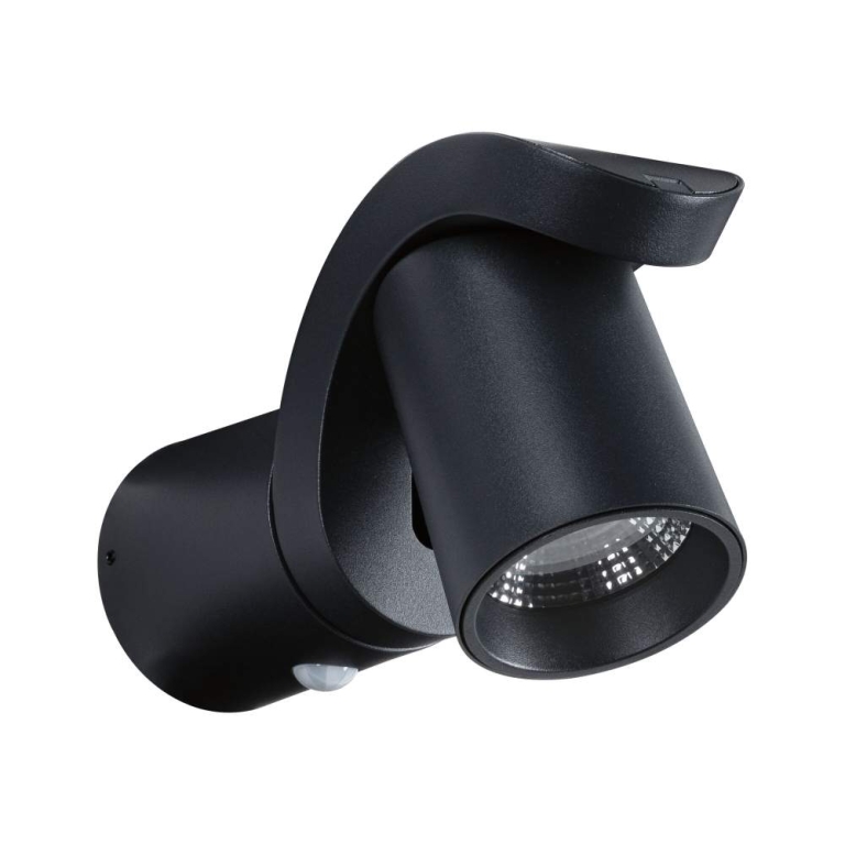 Paulmann LED Außenwandleuchte Cuff Bewegungsmelder  IP44  76x217mm 3000K 10W 700lm 230V 70° Anthrazit Aluminium
