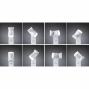 LED Pollerleuchte Cuff Bewegungsmelder  IP44  782mm 3000K 10W 700lm 230V 70° Weiß  Aluminium