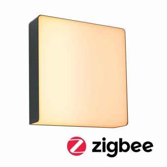 Paulmann LED Außenwandleuchte Smart Home Zigbee 3.0 Azalena Bewegungsmelder mit Hochfrequenz-Sensor  IP44  250x97mm Tunable Warm 8,5W 700lm 230V  Anthrazit Kunststoff#Aluminium