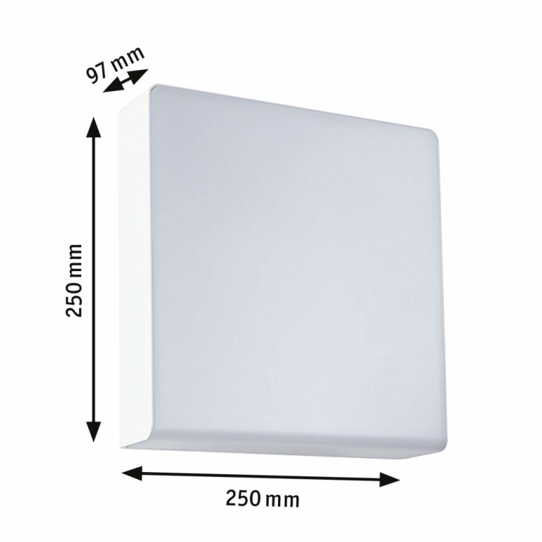 Paulmann LED Außenwandleuchte Smart Home Zigbee 3.0 Azalena Bewegungsmelder mit Hochfrequenz-Sensor  IP44  250x97mm Tunable Warm 8,5W 700lm 230V  Weiß Kunststoff#Aluminium