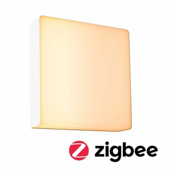 Paulmann LED Außenwandleuchte Smart Home Zigbee 3.0 Azalena Bewegungsmelder mit Hochfrequenz-Sensor  IP44  250x97mm Tunable Warm 8,5W 700lm 230V  Weiß Kunststoff#Aluminium