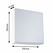 LED Außenwandleuchte Smart Home Zigbee 3.0 Azalena Bewegungsmelder mit Hochfrequenz-Sensor  IP44  250x97mm Tunable Warm 8,5W 700lm 230V  Weiß Kunststoff#Aluminium