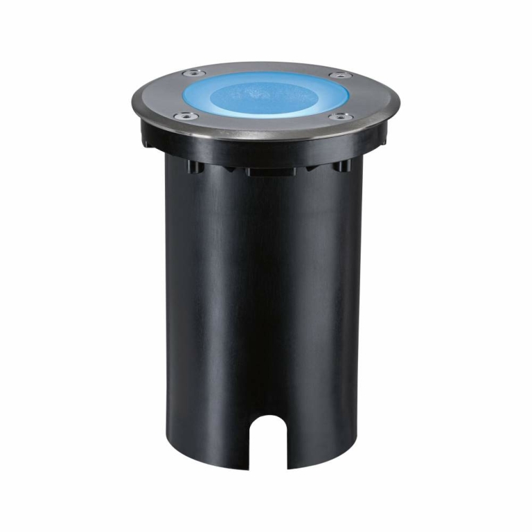Paulmann LED Bodeneinbauleuchte Smart Home Zigbee 3.0 Floor IP67 rund 110mm RGBW+ 4,9W 300lm 230V Eisen gebürstet Aluminium