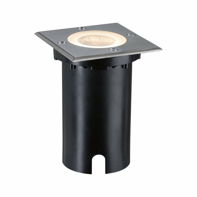 Paulmann LED Bodeneinbauleuchte Smart Home Zigbee 3.0 Floor IP67 eckig 110x110mm RGBW+ 4,9W 300lm 230V Eisen gebürstet Aluminium