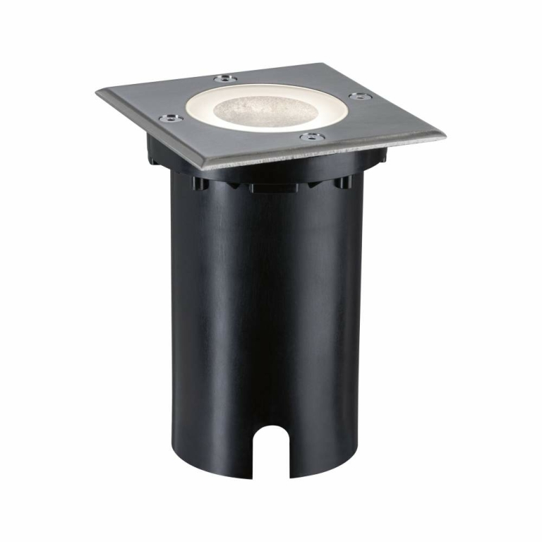 Paulmann LED Bodeneinbauleuchte Smart Home Zigbee 3.0 Floor IP67 eckig 110x110mm RGBW+ 4,9W 300lm 230V Eisen gebürstet Aluminium
