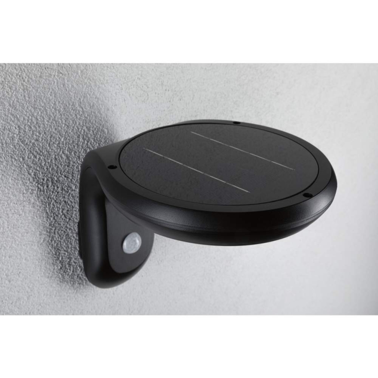 Paulmann Solar LED Außenwandleuchte Diskola Bewegungsmelder  IP44  180x234mm 3000K 3,5W 400lm   Anthrazit Kunststoff
