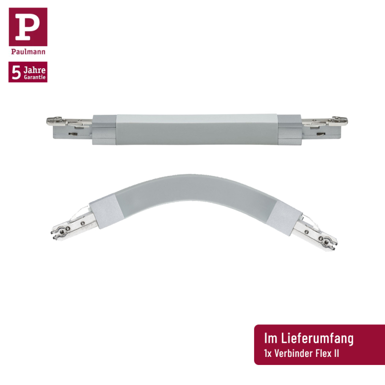 Paulmann URail Schienen Basis-Set Chrom matt 230V