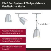 URail DecoSystems Metallschirm Alvaro 144mm Chrom matt/Weiß